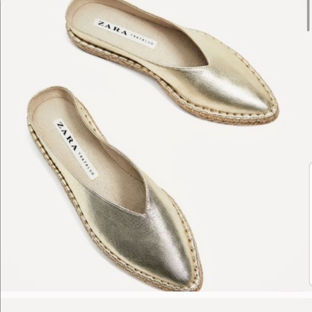 Zara Gold Espadrilles